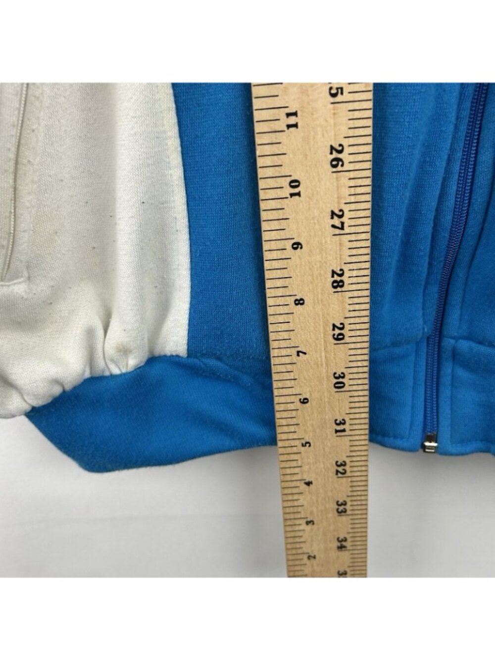 Vintage 90s Adidas Color Block Sweater Men’s XL Blue White Full Zip Sportswear - Picture 5 of 16